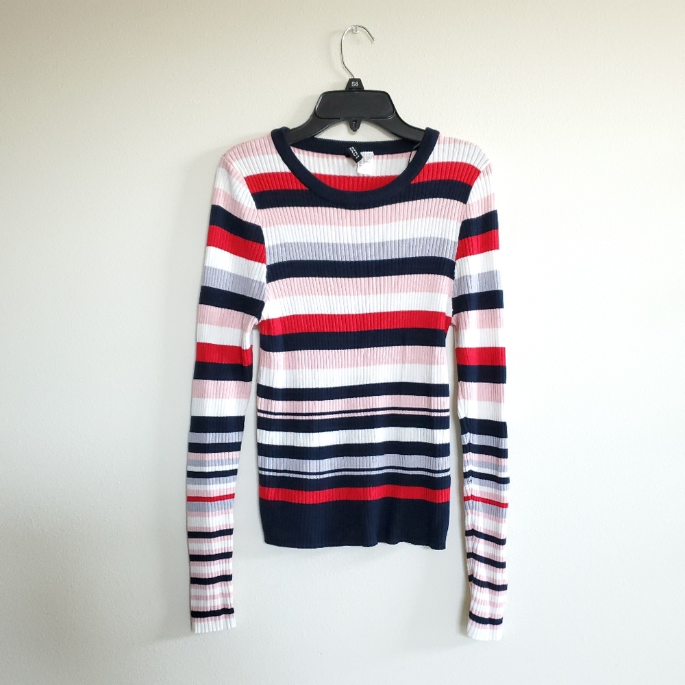 Striped Pink Sweater - Picture 2 of 6